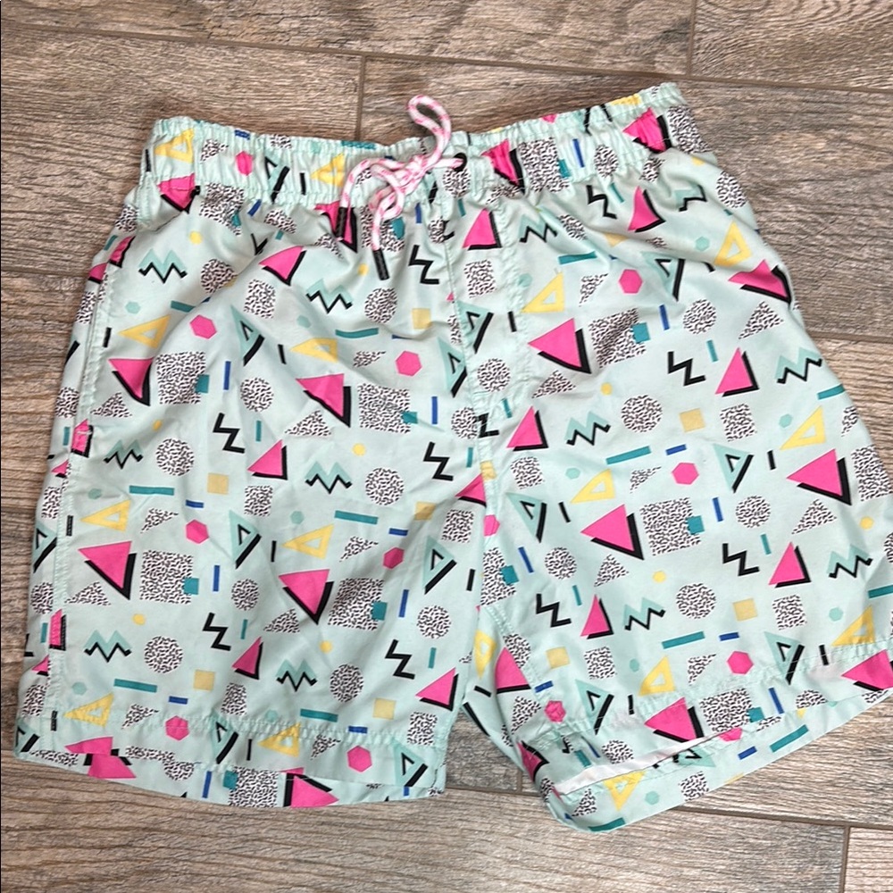 Mens Geometric Multicolor Print- Swim Shorts